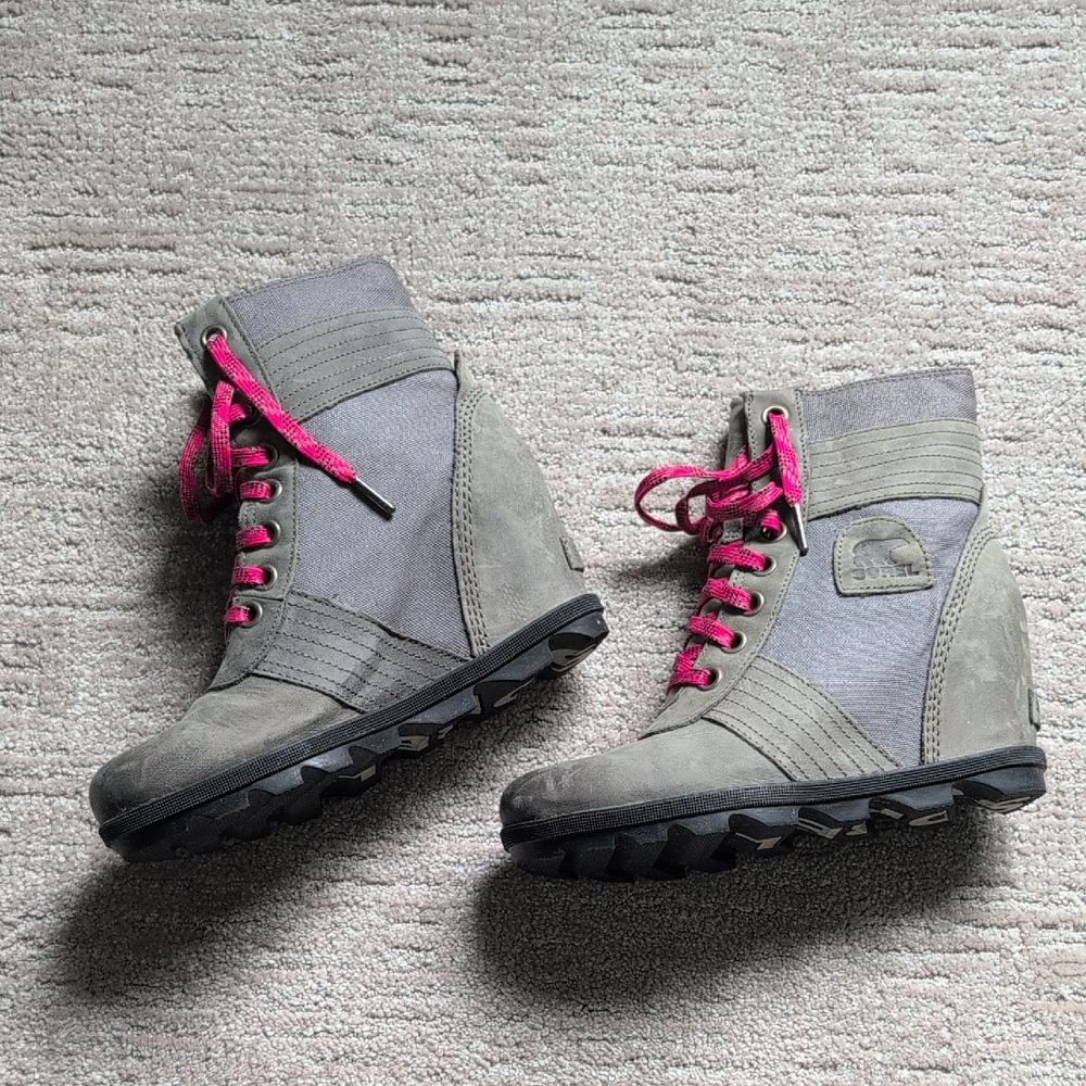 Sorel Lexie Wedge Boot with Rugged Sole